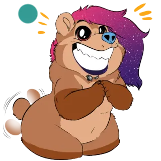 😁 animal, urso, desenho animado, fofo, feliz telegram sticker