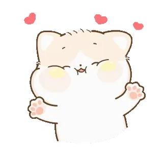 ❤️ кот, милый, животное, мультфильм, каваий, питомец, котенок whatsapp sticker