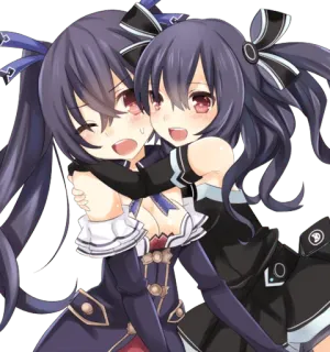 💞 Anime, Cewek, Pelukan, Lucu, Teman whatsapp sticker