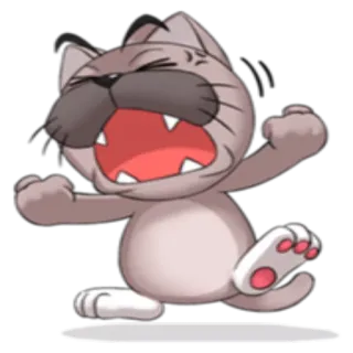 😡 猫, 動物, 漫画, 可愛い, 面白い, ステッカー telegram sticker