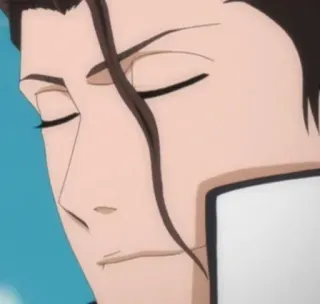 😌 Aizen Sosuke Bleach anime, villain, stoic, calm, bleach telegram sticker