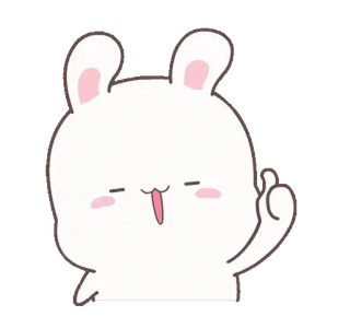 👍 Hase, niedlich, Cartoon, Häschen, Tier, Aufkleber telegram sticker
