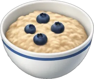 🤩 oatmeal, blueberries, breakfast, food, healthy, bowl telegram sticker