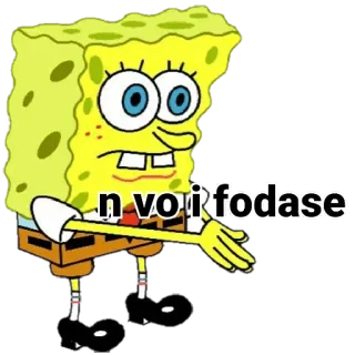 🚶‍♂ Spongebob n voi fodase cartoon, spongebob, text, offensive telegram sticker