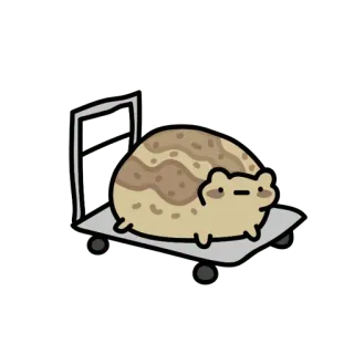 😀 Igel, Cartoon, Tier, Niedlich, Handwagen, Haustier, Kawaii, Illustration whatsapp sticker