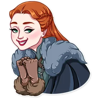 😁 Sansa Stark Game of Thrones Sansa Stark, Game of Thrones, Personnage, Winterfell, Série TV telegram sticker