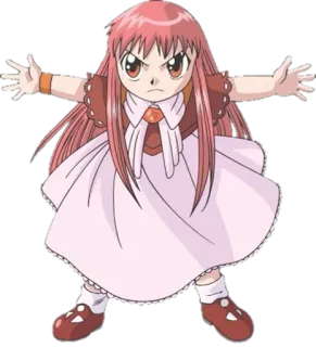 🙅‍♂ anime, dibujos animados, chica, enfadada, niño, pelo rojo whatsapp sticker