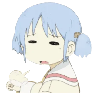 😞 Yuko Aioi Nichijou Anime, Personagem, Engraçado, Fofo telegram sticker