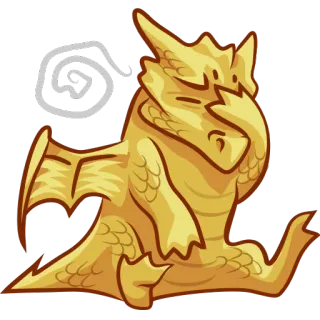 😑 drago, assonnato, cartone animato, animale, esausto, fantasy whatsapp sticker