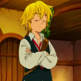 😌 Meliodas The Seven Deadly Sins Аниме, Персонаж, Мелиодас, Семь смертных грехов, Манга telegram sticker