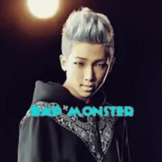 💜 BAD MONSTER kpop, mostro cattivo, musica, pop, idol, band, cantante telegram sticker