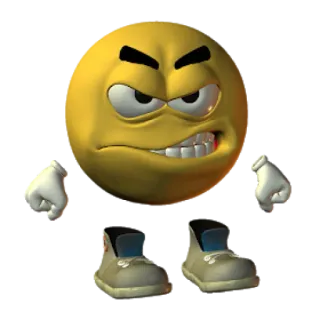😤 Emoji, Arrabbiato, Infastidito, Faccia, Cartone animato, Grumpy, 3D whatsapp sticker