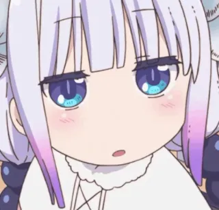 🍥 Kanna Kamui Miss Kobayashi's Dragon Maid Anime, Niedlich, Kanna, Drache, Maid whatsapp sticker