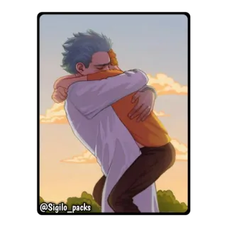 🤗 @Sigilo_packs câlin, affection, amour, ensemble telegram sticker