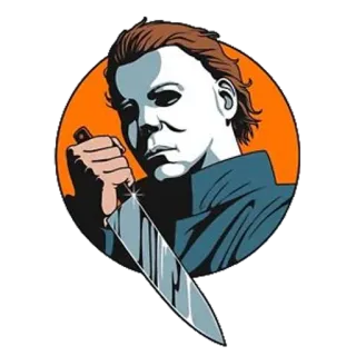 😠 Michael Myers Halloween ハロウィン, ホラー, 映画, スラッシャー, ナイフ, 悪役 telegram sticker