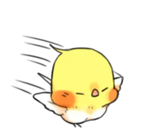 😐 poussin, oiseau, mignon, jaune, kawaii, animal telegram sticker