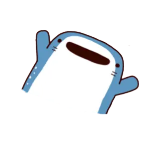 🙆 cartoon, shark, cute, blue, animal telegram sticker