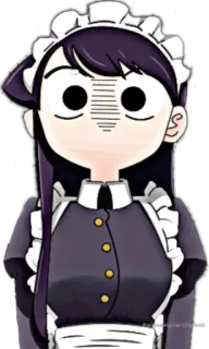 😱 Komi Shouko Komi Can't Communicate Anime, Komi can't communicate, Komi Shouko, Meid, Geschokt, Verrast, Schattig whatsapp sticker