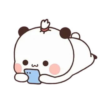 🍼 słodki, panda, zwierzę, kreskówka, chibi, kawaii, bawiący się, mobilny, relaks telegram sticker