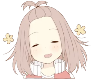 😄 anime, felice, carino, cartoni animati, ragazza telegram sticker
