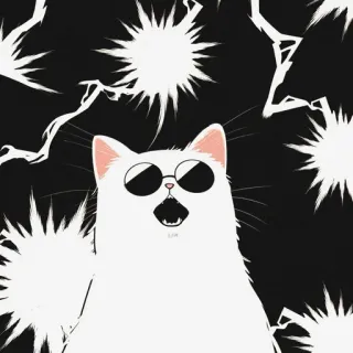 🐈 Katze, Sonnenbrille, Coole Katze, Cartoon, Tier, Haustier telegram sticker