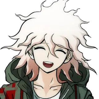 😆 Nagito Komaeda Danganronpa anime, hy vọng, game, mỉm cười telegram sticker