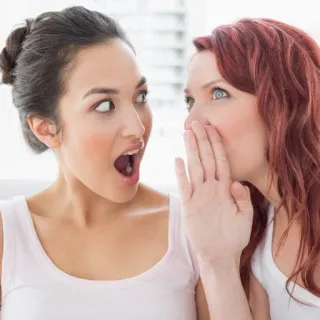 😰 women, gossiping, talking, friendship, secret, sharing telegram sticker