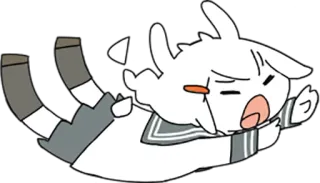 😖 anime, cartoon, animated, character, funny whatsapp sticker