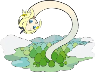 😮 动漫, 卡通, 风景, 云, 森林, 插画 whatsapp sticker