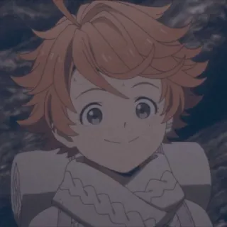 ⛓ Emma The Promised Neverland Anime, Emma, The Promised Neverland, Personaje, Sonrisa, Ilustración telegram sticker