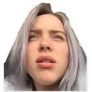 🤔 Billie Eilish Билли Айлиш, певица, поп-звезда, знаменитость, музыкант telegram sticker