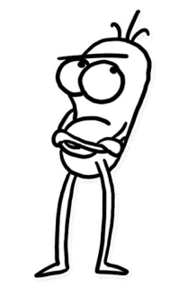 🙄 мультфильм, человечек, каракули, персонаж telegram sticker