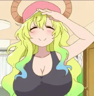 😊 Lucoa Miss Kobayashi's Dragon Maid Anime, Naga, Lucoa, Miss Kobayashi's Dragon Maid, Karakter telegram sticker