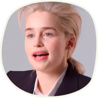 😃 Emilia Clarke Schauspielerin, Porträt, Promi, Frau, Person telegram sticker