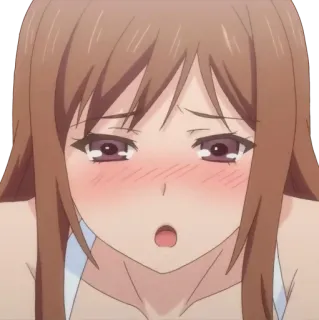😮 anime, blush, embarrassed, surprised, girl whatsapp sticker