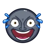🤣 emoji, rindo, chorando, expressão, rosto, engraçado, alegria telegram sticker