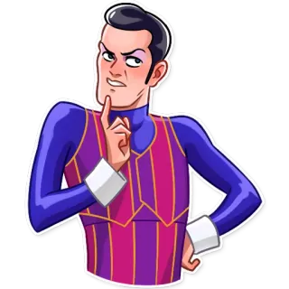 🤔 Robbie Rotten LazyTown 罗比·罗腾, 懒人镇, 反派, 卡通, 角色, 贴纸 telegram sticker