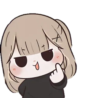🐼 Kartun, Gadis, Finger heart, Anime, Lucu, K-pop telegram sticker