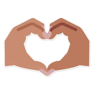 ❤ mains, coeur, amour, amitié, geste, emoji telegram sticker