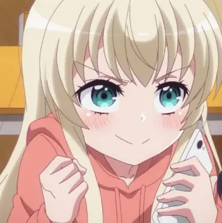 😏 anime, cartoon, girl, cute, character whatsapp sticker