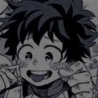 🖤 Izuku Midoriya My Hero Academia Аниме, Персонаж, Герой, Манга, Фанатское творчество, Мультфильм telegram sticker