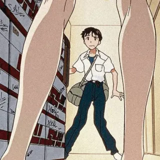 🥴 Shinji Ikari Neon Genesis Evangelion anime, nerv, mech, evangelion, shinji ikari telegram sticker