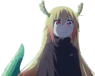 😢 Tohru Miss Kobayashi's Dragon Maid animé, dragon, mignon, kawaii whatsapp sticker
