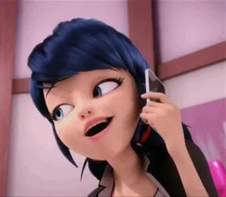 😏 Marinette Dupain-Cheng Miraculous: Tales of Ladybug & Cat Noir cartoon, animated, Marinette, Miraculous Ladybug, character whatsapp sticker