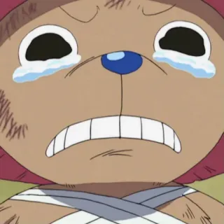 😿 Tony Tony Chopper One Piece Anime, Pleurs, Triste, Manga, Chopper telegram sticker