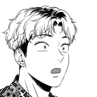 🤍 Манга, Аниме, Мультфильм, Лицо, Выражение, Шок, Удивление telegram sticker