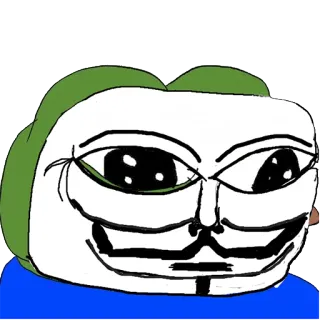 👽 pepe, frosch, v für vendetta, guy fawkes, maske, anonym telegram sticker