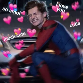 🕷 Spider-Man so smol
much cute
I love you
cutie สไปเดอร์แมน, น่ารัก, มีม, รัก, หัวใจ, มาร์เวล telegram sticker