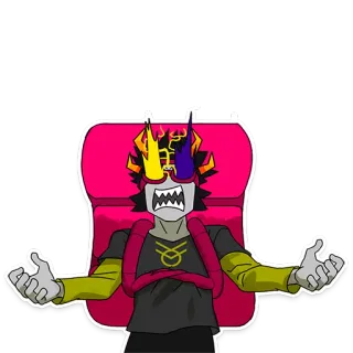 ⚡️ Gamzee Makara Homestuck Мультфильм, Homestuck, Персонаж, Гамзи Макара, Тролль, Фанатское творчество telegram sticker