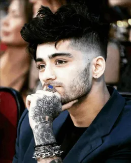 🤔 Zayn Malik singer, celebrity, tattoo, Zayn Malik telegram sticker